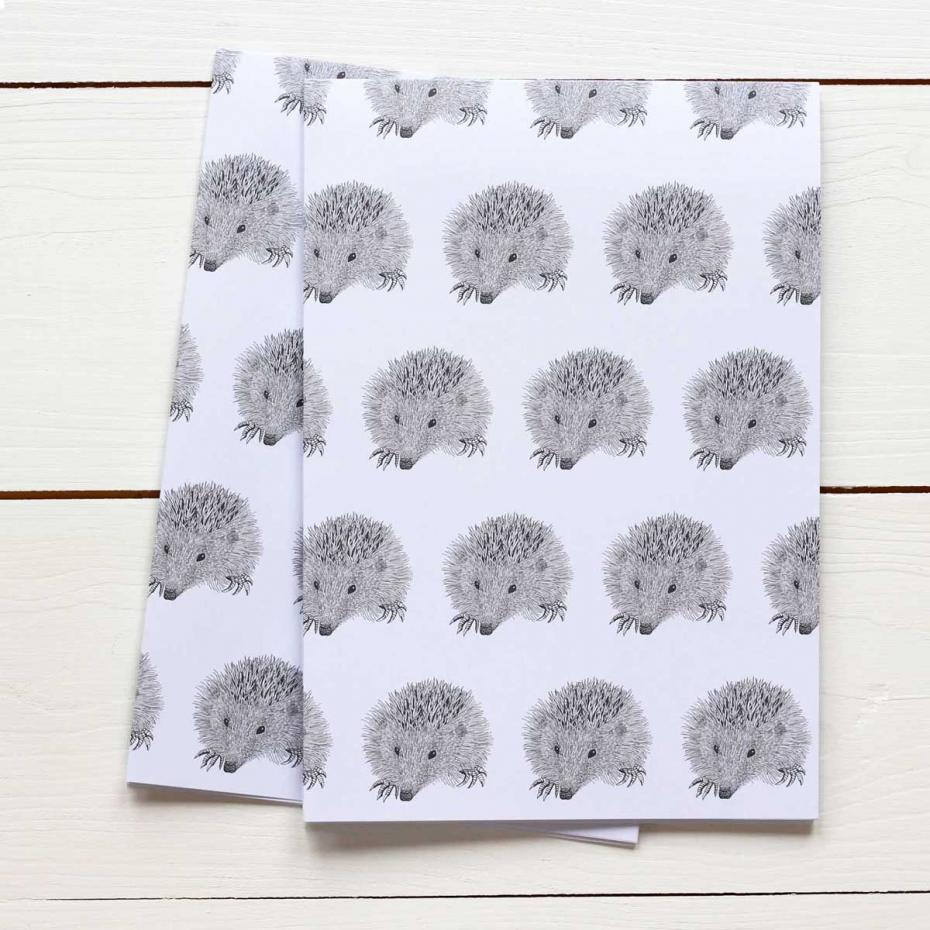 Hedgehog Gift Wrap Two Sheet pack